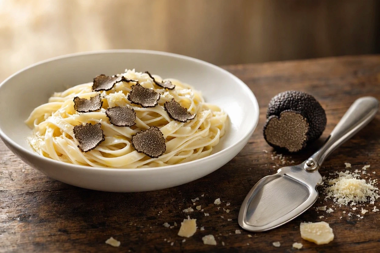 Des tagliatelles à la truffe fraîche
